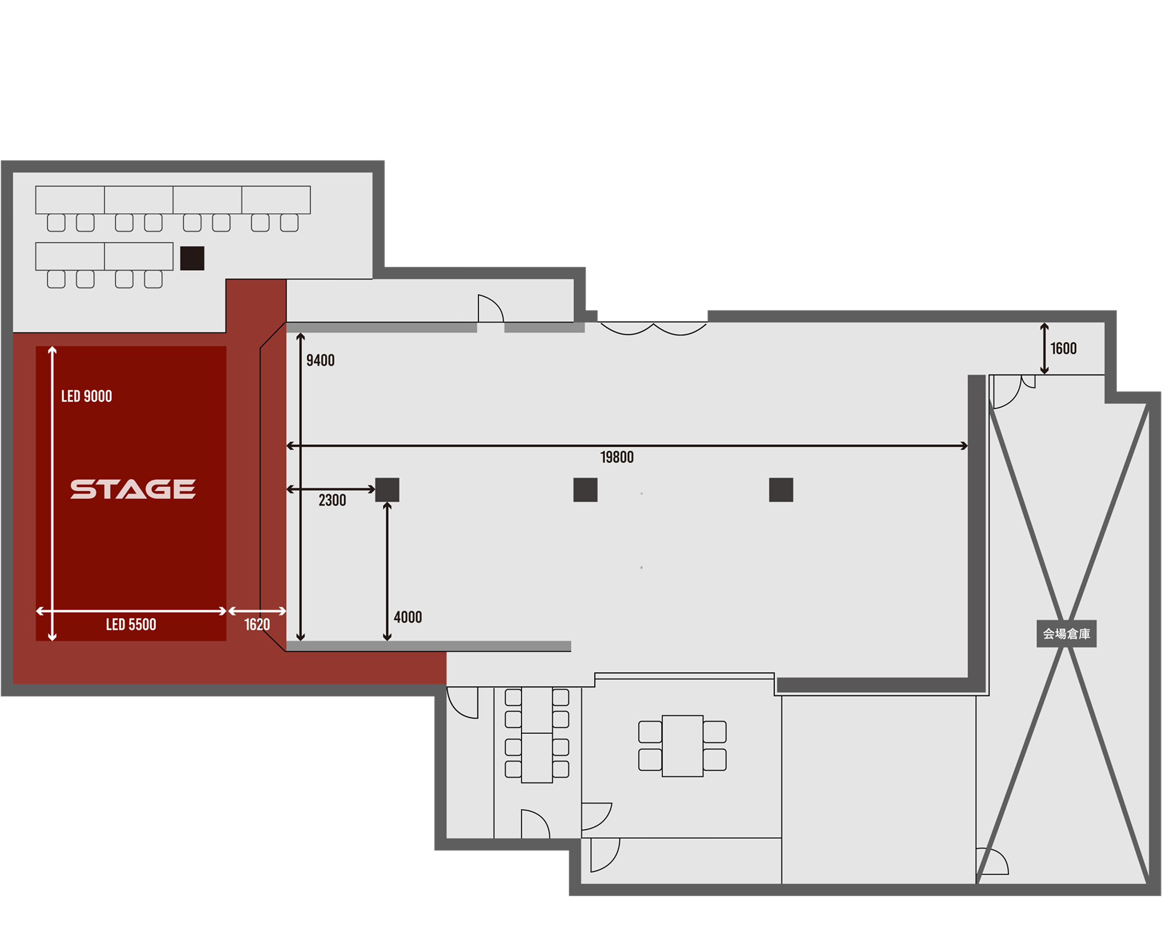 RED° SKY STADIUM フロア図面